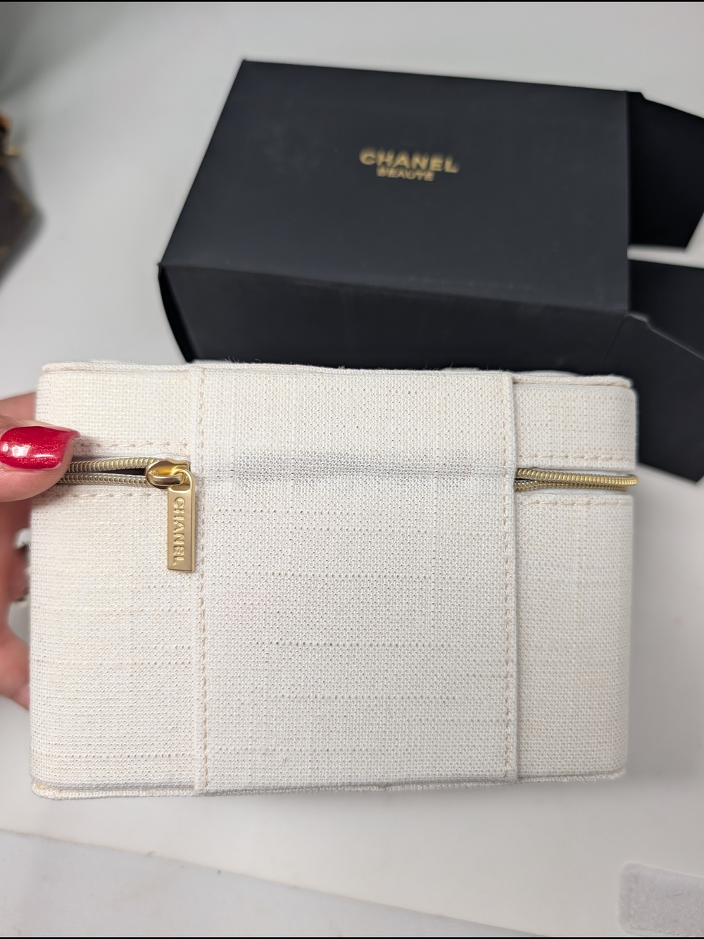 CHANEL Beauté Cream‎ Canvas Travel Case, Authentic GWP, BRAND NEW - Picture 8 of 9